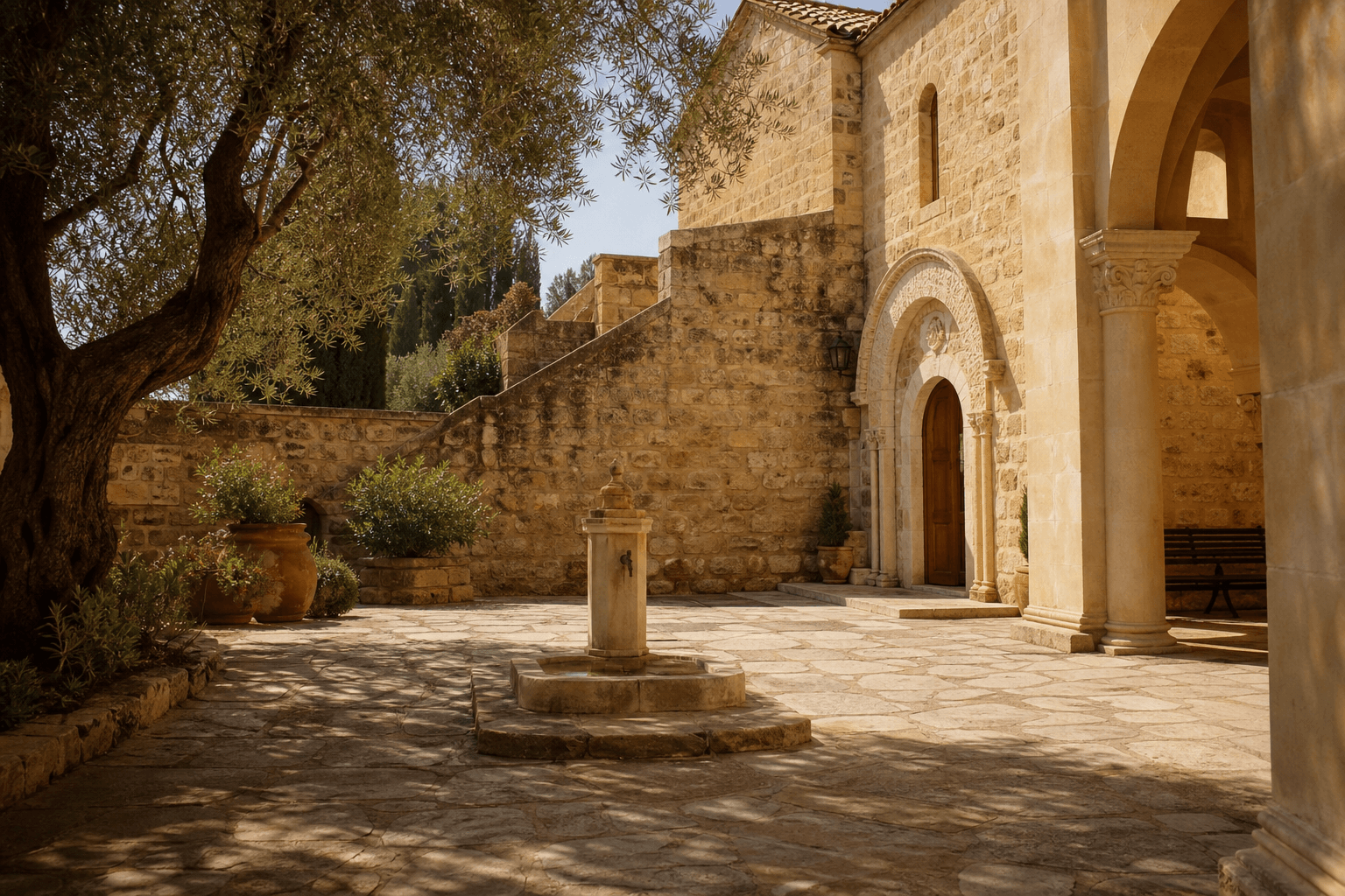 Girne medyum danışmanlığı sakin avlu atmosferi